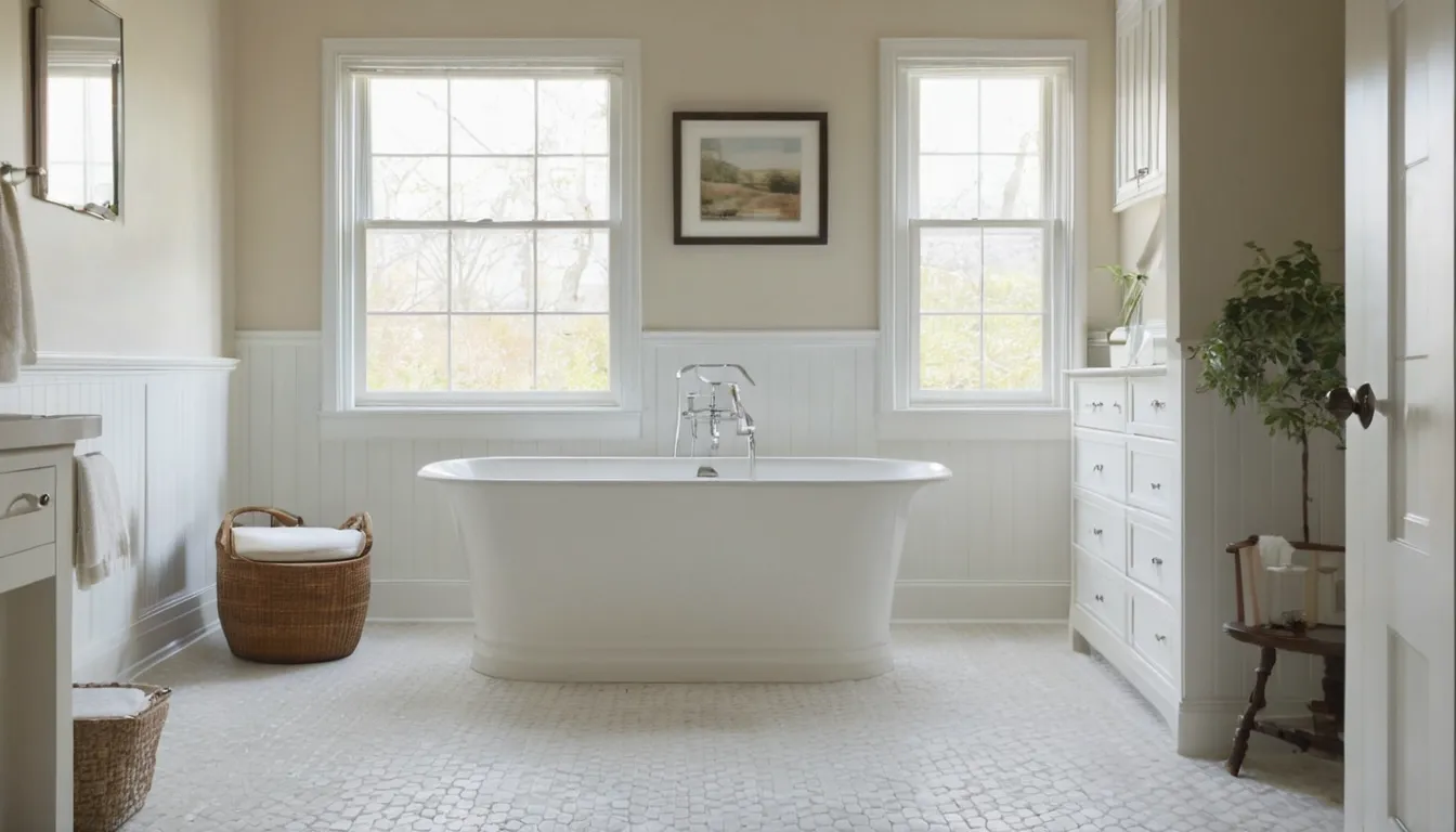 A homeowner and a smiling family member looking over a walk-in tub in a bright bathroom in the Nissequogue area
